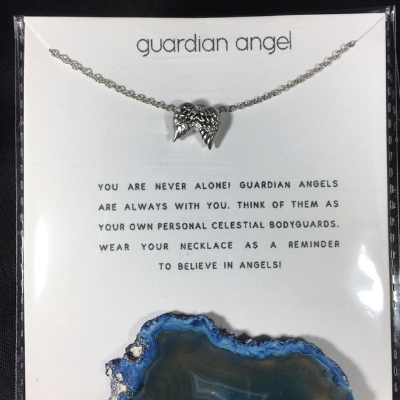 Sea Jewelry - Silver Guardian Angel Necklace with Card